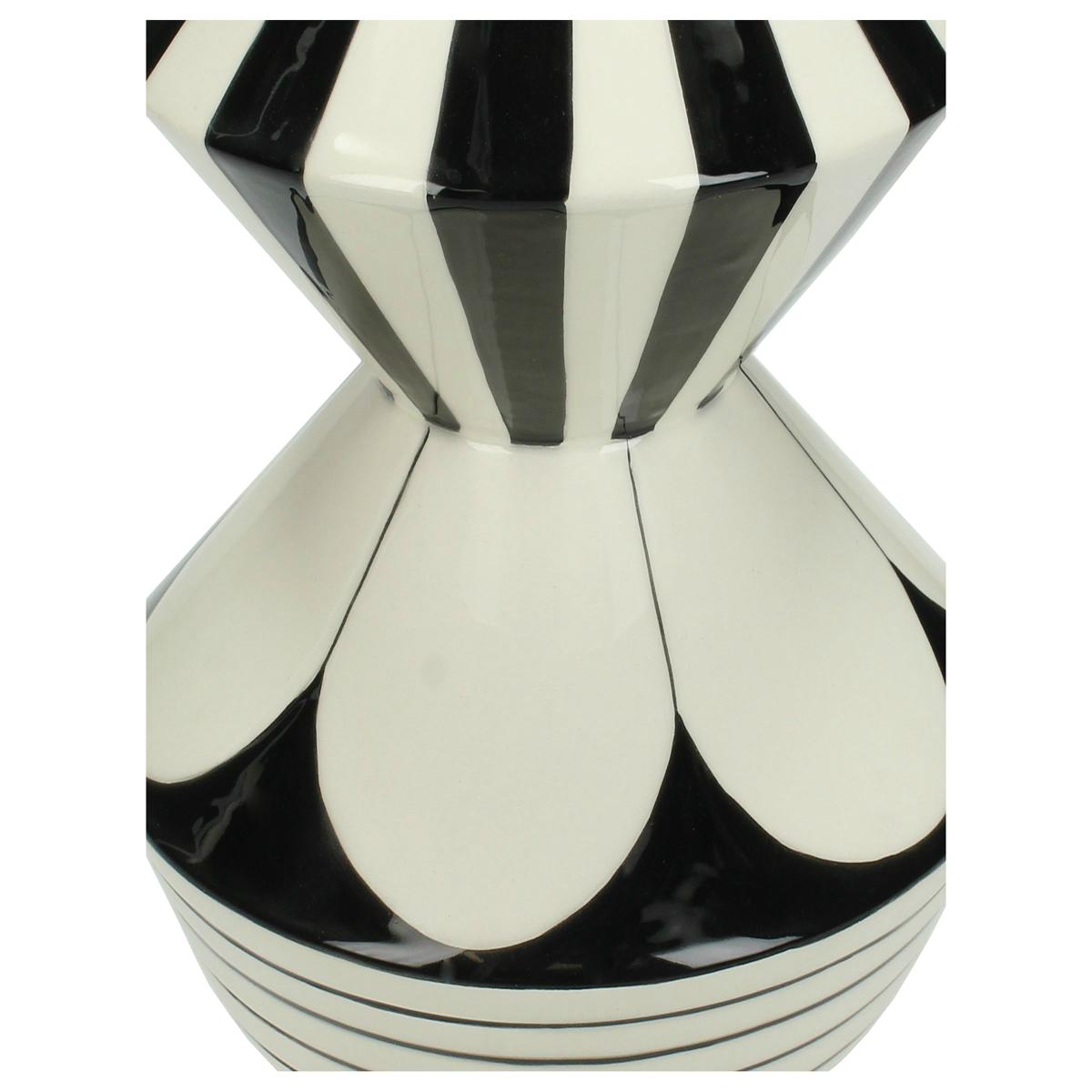 Βάζο ArteLibre Με Σχέδιο Μαύρο Δολομίτης 17x17.4x29cm - Hippiehome.gr