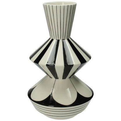 Βάζο ArteLibre Με Σχέδιο Μαύρο Δολομίτης 17x17.4x29cm - Hippiehome.gr