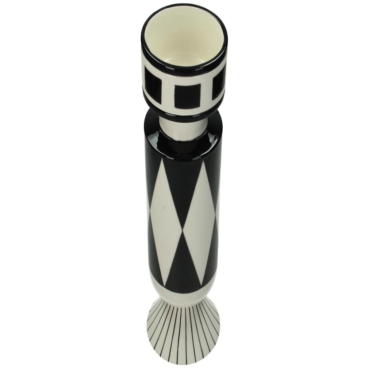 Βάζο ArteLibre Με Σχέδιο Μαύρο Δολομίτης 11x11x39cm - Hippiehome.gr