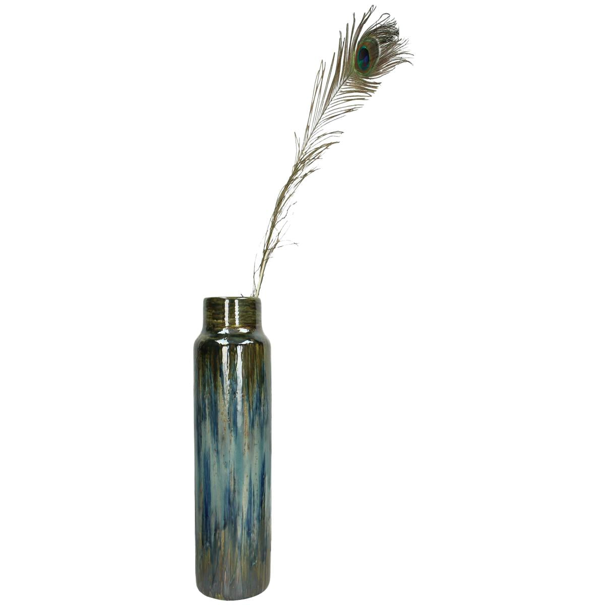 Βάζο ArteLibre Μπλε Κεραμικό 14.5x14.5x39cm - Hippiehome.gr