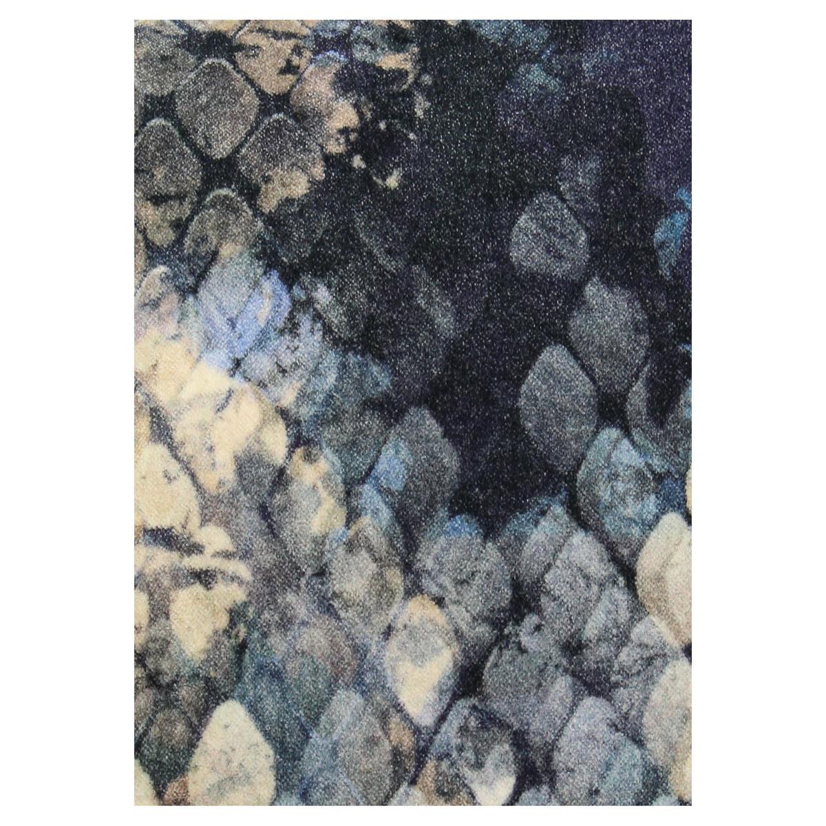 Μαξιλάρι ArteLibre Δέρμα Φιδιού Μπλε Βελούδο 45x45cm - Hippiehome.gr