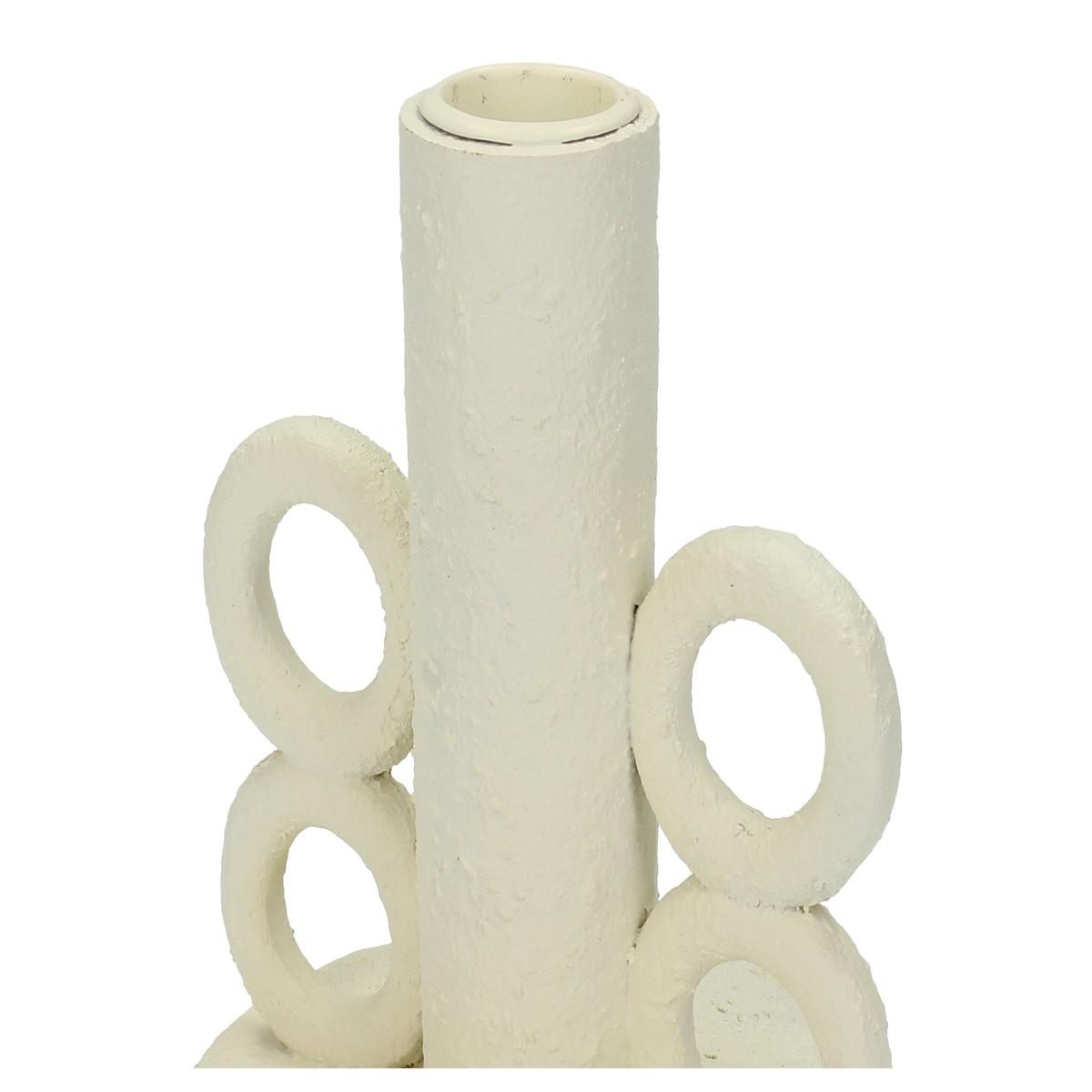 Κηροπήγιο ArteLibre Λευκό Polyresin 11x11x12.4cm - Hippiehome.gr