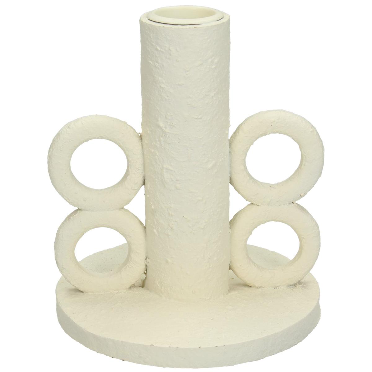 Κηροπήγιο ArteLibre Λευκό Polyresin 11x11x12.4cm - Hippiehome.gr