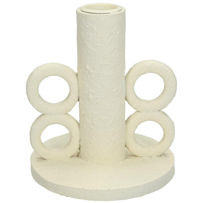 Κηροπήγιο ArteLibre Λευκό Polyresin 11x11x12.4cm - Hippiehome.gr