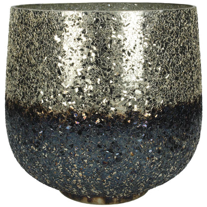 Κηροπήγιο ArteLibre Ασημί Γυαλί 20x20x20cm - Hippiehome.gr