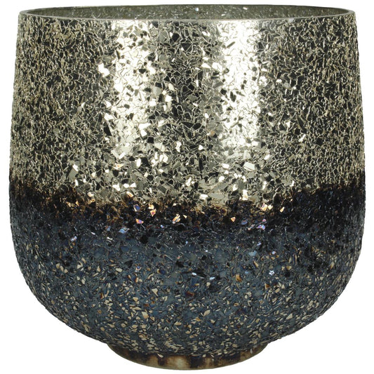 Κηροπήγιο ArteLibre Ασημί Γυαλί 20x20x20cm - Hippiehome.gr