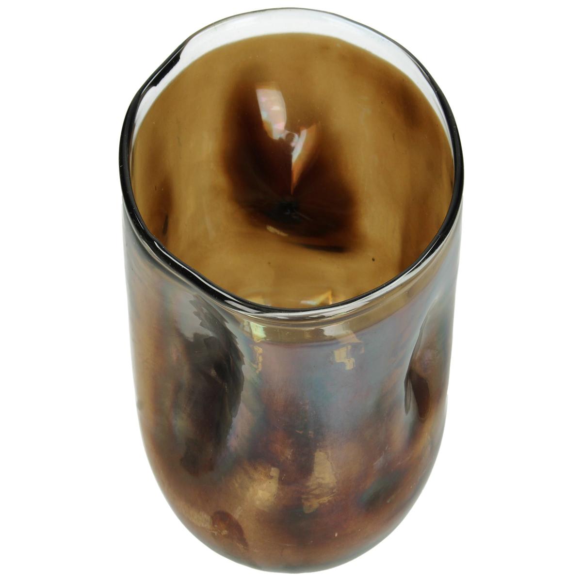 Κηροπήγιο ArteLibre Καφέ Γυαλί 14x14x14cm - Hippiehome.gr