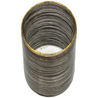 Κηροπήγιο ArteLibre Κορδόνι Καφέ Γυαλί 10x10x11cm - Hippiehome.gr