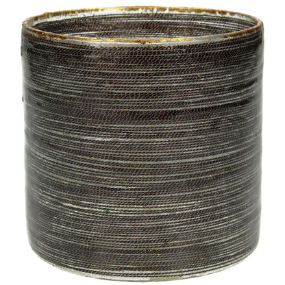 Κηροπήγιο ArteLibre Κορδόνι Καφέ Γυαλί 10x10x11cm - Hippiehome.gr