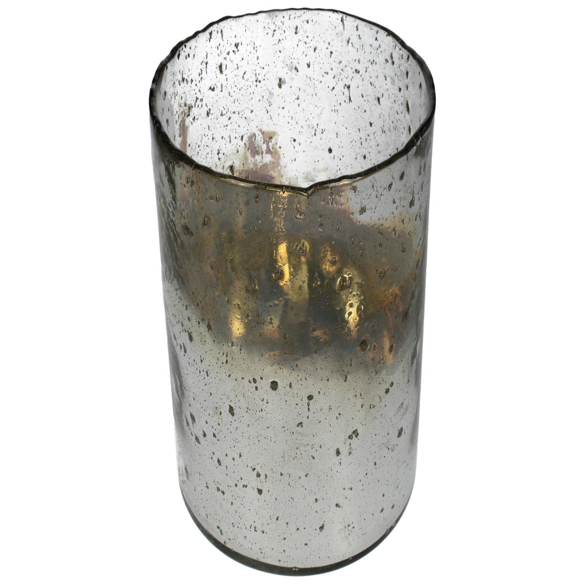 Κηροπήγιο ArteLibre Ασημί Γυαλί 15x15x20cm - Hippiehome.gr