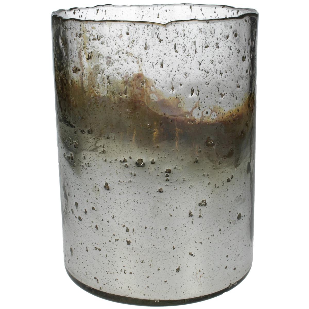 Κηροπήγιο ArteLibre Ασημί Γυαλί 15x15x20cm - Hippiehome.gr