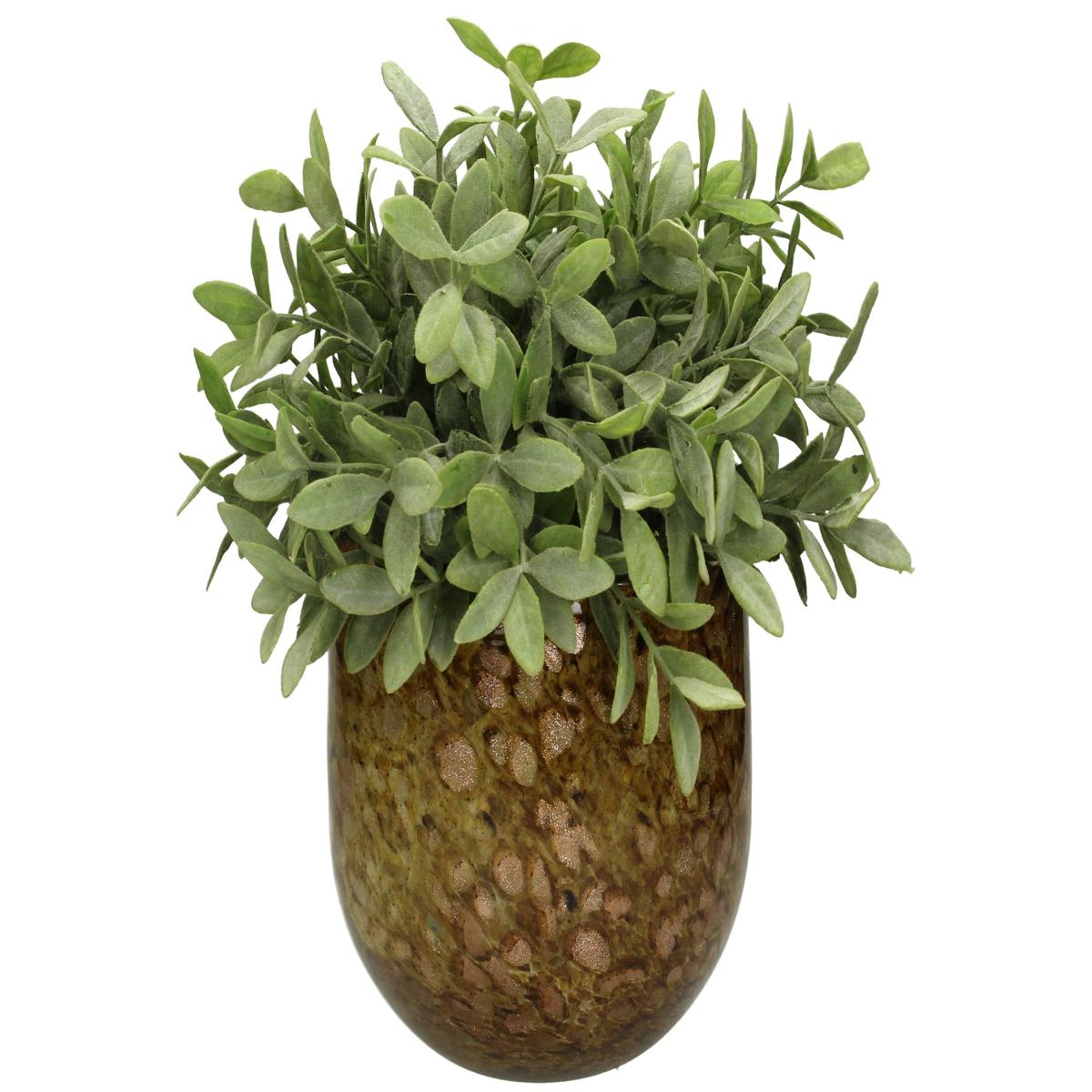 Βάζο ArteLibre Καφέ Γυαλί 18x18x17.5cm - Hippiehome.gr