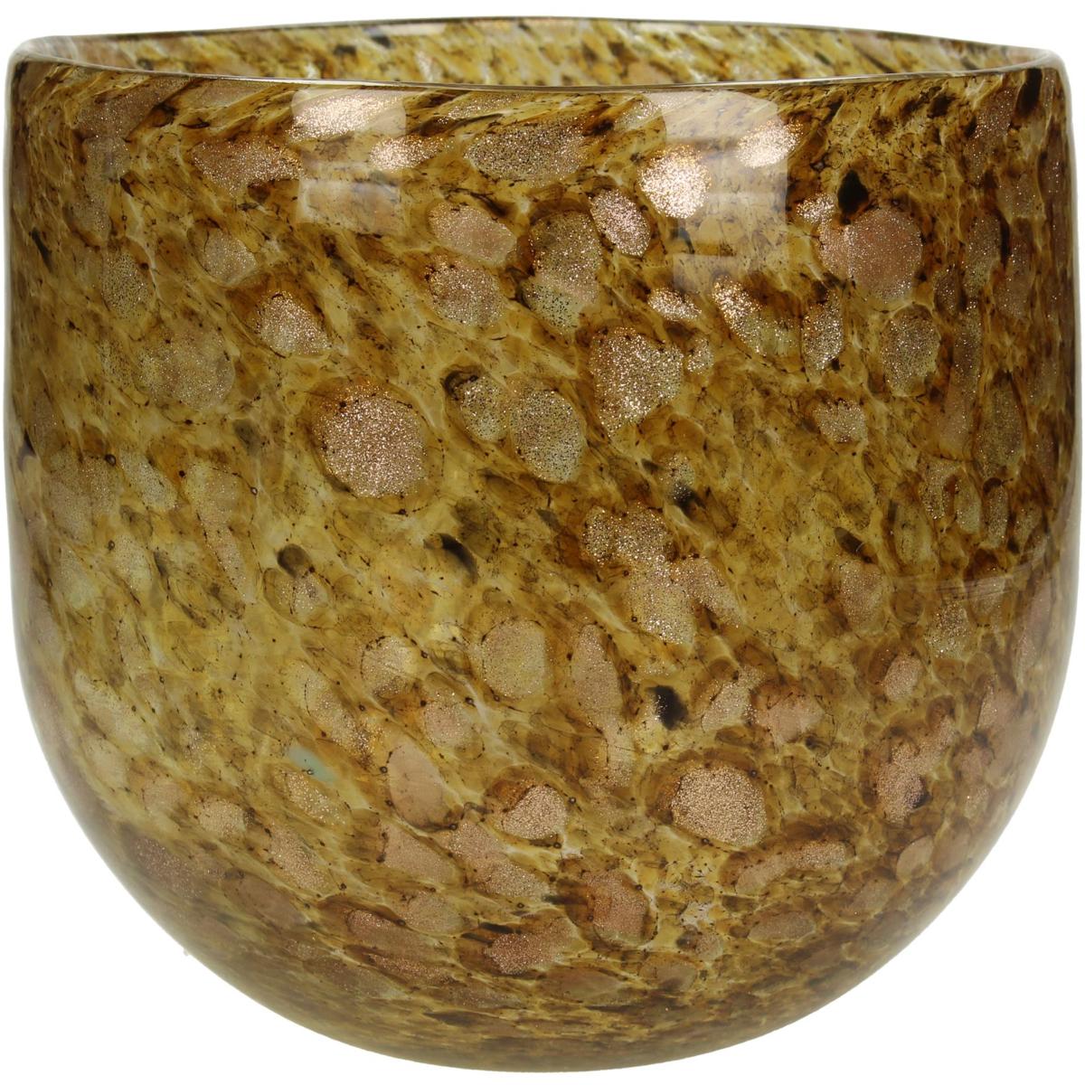 Βάζο ArteLibre Καφέ Γυαλί 18x18x17.5cm - Hippiehome.gr