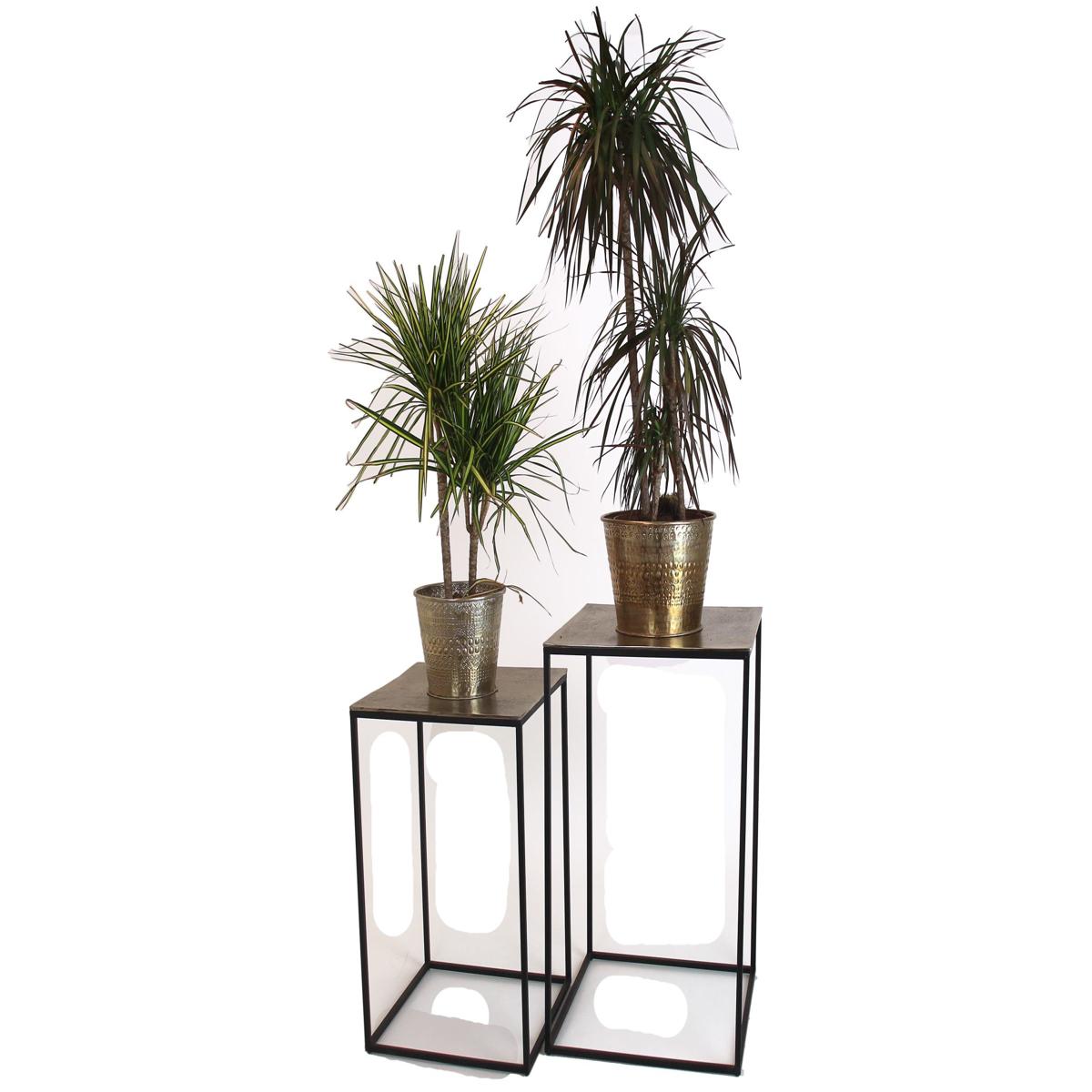 Τραπεζάκι ArteLibre Χρυσό Αλουμίνιο 45x45x70cm Σετ 2Τμχ - Hippiehome.gr