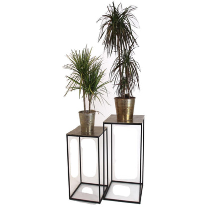 Τραπεζάκι ArteLibre Χρυσό Αλουμίνιο 45x45x70cm Σετ 2Τμχ - Hippiehome.gr