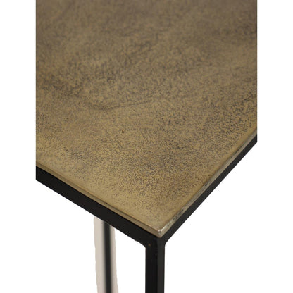 Τραπεζάκι ArteLibre Χρυσό Αλουμίνιο 45x45x70cm Σετ 2Τμχ - Hippiehome.gr