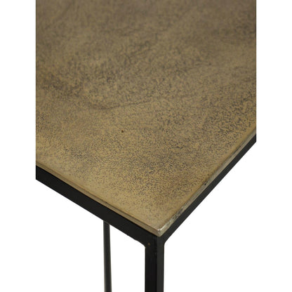 Τραπεζάκι ArteLibre Μαύρο Αλουμίνιο 45x45x70cm Σετ 2Τμχ - Hippiehome.gr