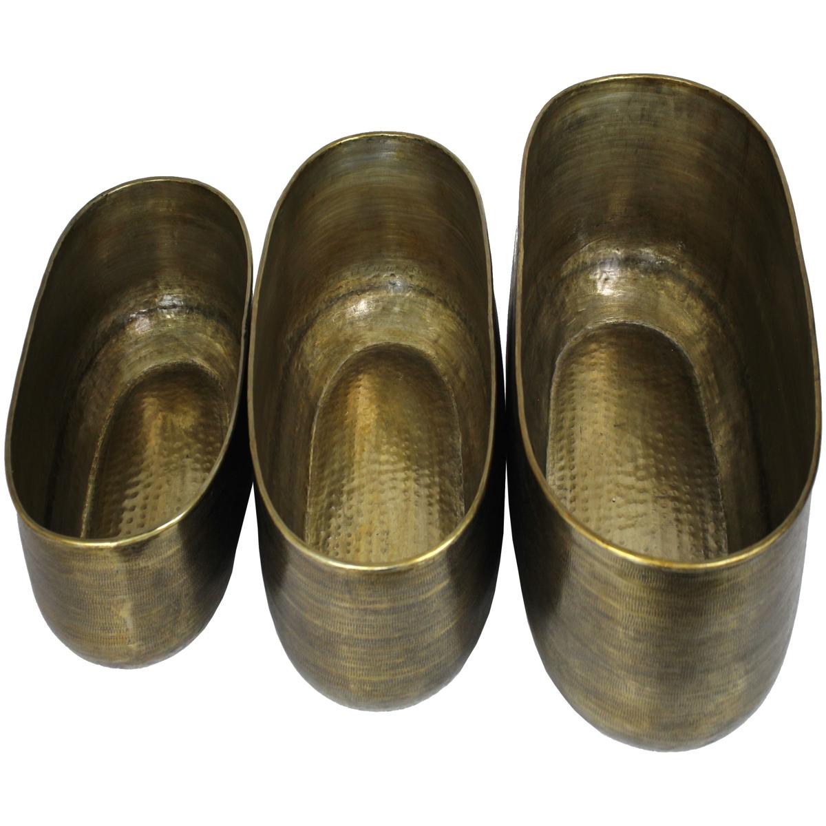 Κασπώ ArteLibre Μπρονζέ Μέταλλο 74x34.5x29cm Σετ 3Τμχ - Hippiehome.gr