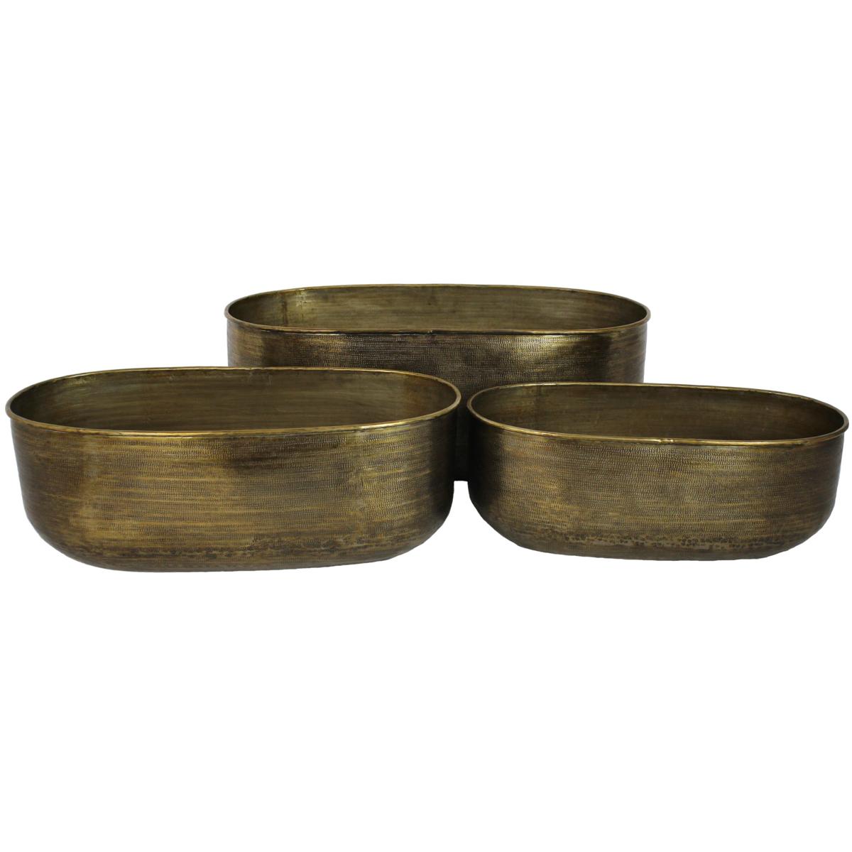 Κασπώ ArteLibre Μπρονζέ Μέταλλο 74x34.5x29cm Σετ 3Τμχ - Hippiehome.gr