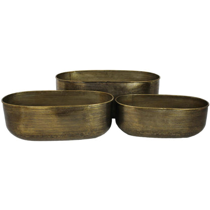 Κασπώ ArteLibre Μπρονζέ Μέταλλο 74x34.5x29cm Σετ 3Τμχ - Hippiehome.gr