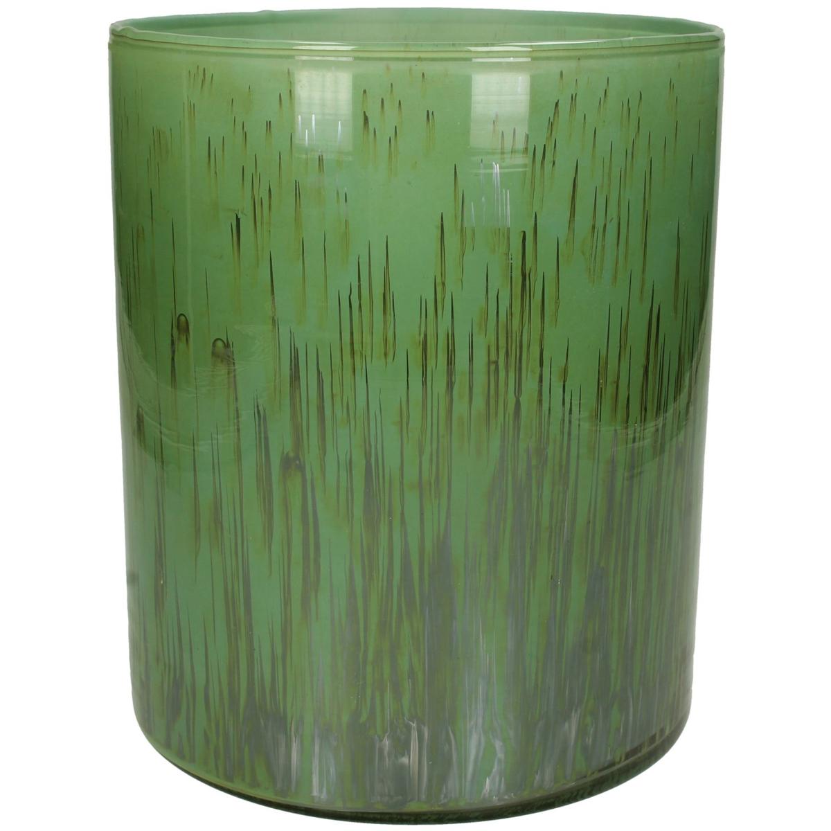 Κηροπήγιο ArteLibre Πράσινο Γυαλί 19x19x23cm - Hippiehome.gr