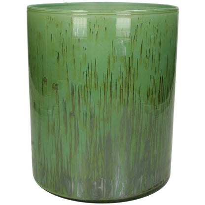 Κηροπήγιο ArteLibre Πράσινο Γυαλί 19x19x23cm - Hippiehome.gr