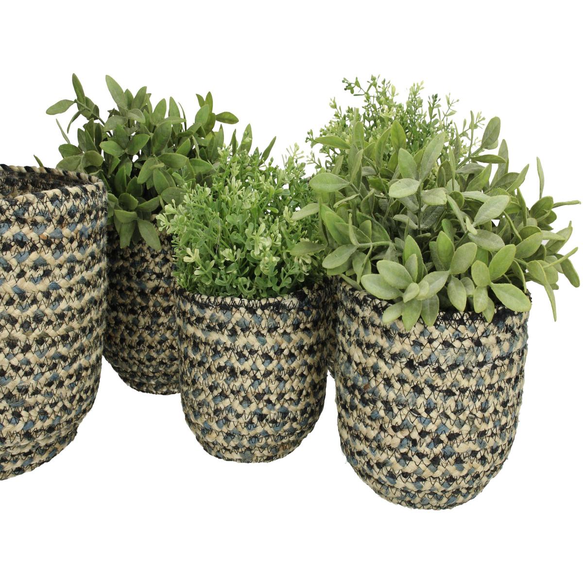 Κασπώ ArteLibre Μπλε Γιούτα 21x21x15cm Σετ 5Τμχ - Hippiehome.gr