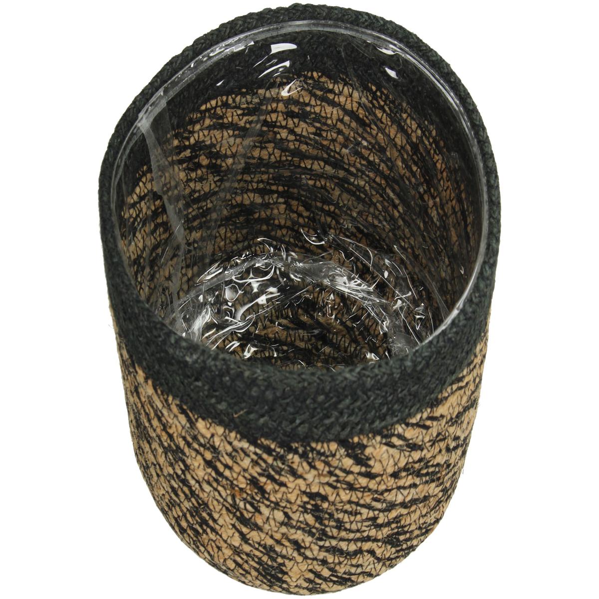 Κασπώ ArteLibre Μαύρο Γιούτα 21x21x15cm Σετ 5Τμχ - Hippiehome.gr