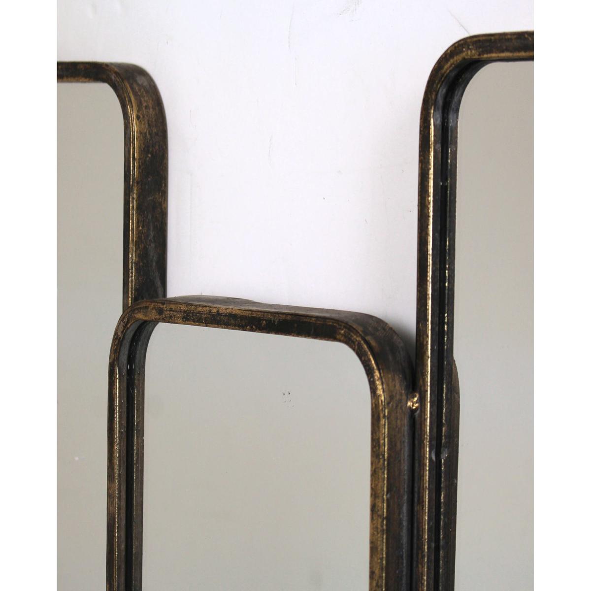 Καθρέπτης ArteLibre Καφέ Μέταλλο 100x4.5x60cm - Hippiehome.gr