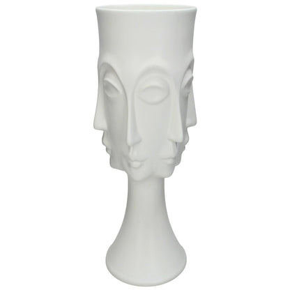 Βάζο ArteLibre Λευκό Κεραμικό 17.4x16x33cm - Hippiehome.gr