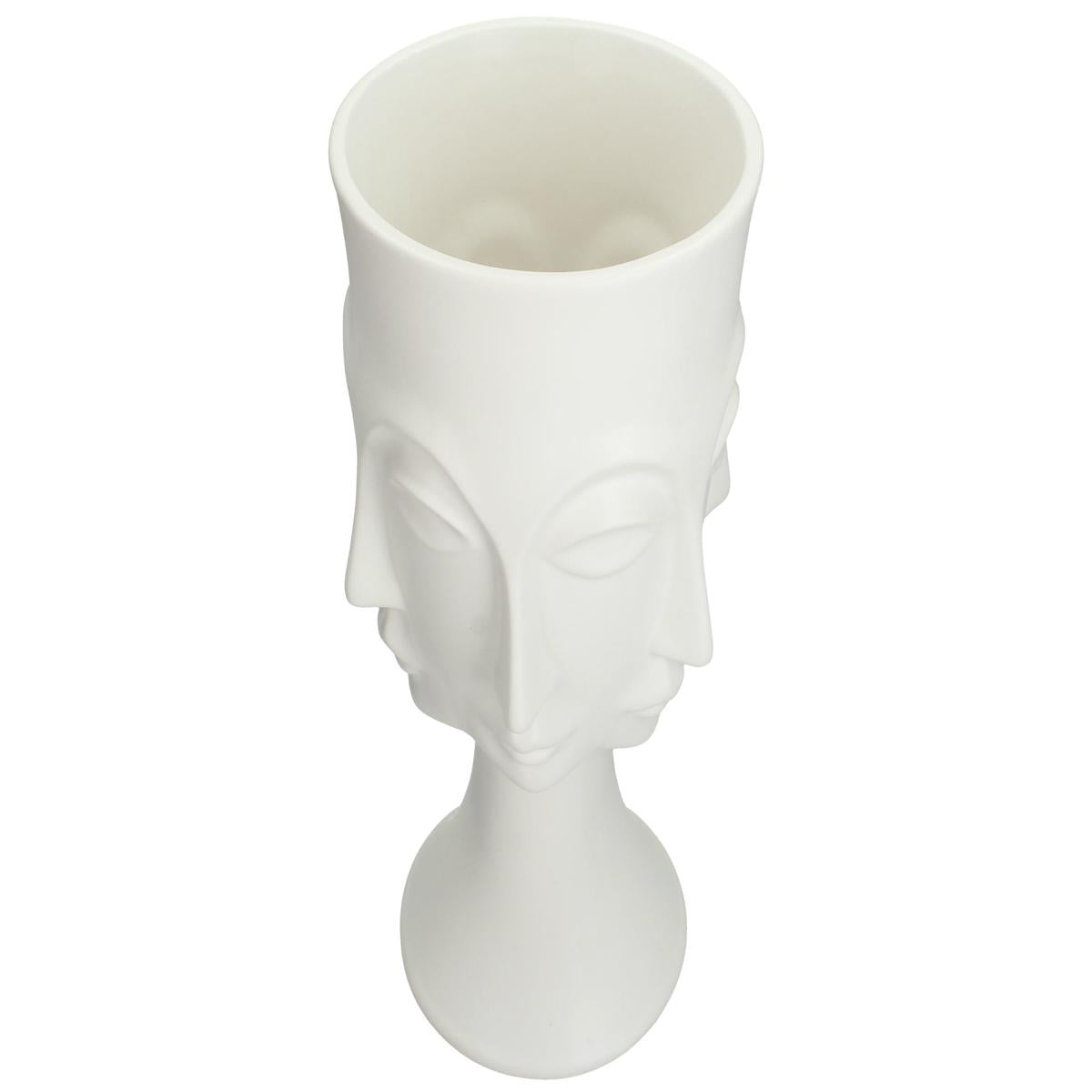 Βάζο ArteLibre Λευκό Κεραμικό 17.4x16x33cm - Hippiehome.gr