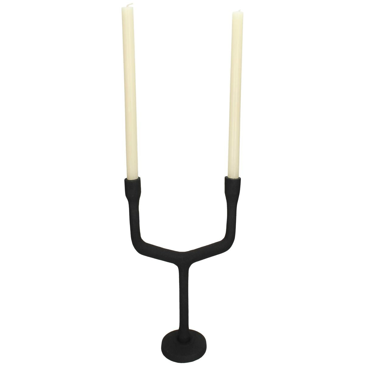 Κηροπήγιο ArteLibre Μαύρο Αλουμίνιο 23.5x10x28.5cm - Hippiehome.gr