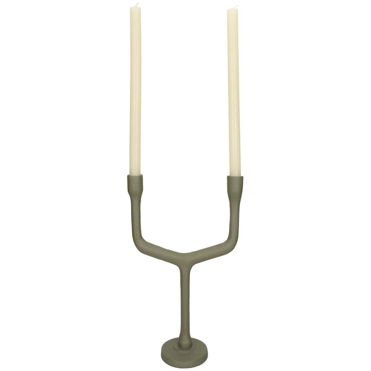 Κηροπήγιο ArteLibre Πράσινο Αλουμίνιο 23.5x10x28.5cm - Hippiehome.gr