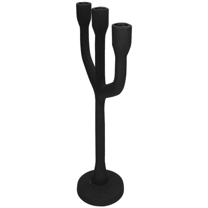 Κηροπήγιο ArteLibre Μαύρο Αλουμίνιο 23.5x10x28.5cm - Hippiehome.gr