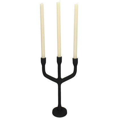 Κηροπήγιο ArteLibre Μαύρο Αλουμίνιο 23.5x10x28.5cm - Hippiehome.gr