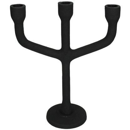 Κηροπήγιο ArteLibre Μαύρο Αλουμίνιο 23.5x10x28.5cm - Hippiehome.gr