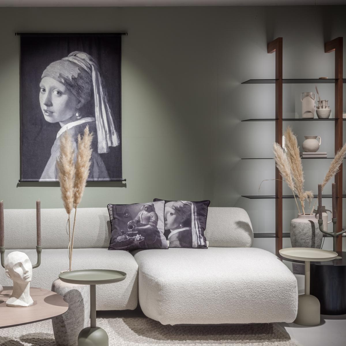 Τραπεζάκι ArteLibre Ιβουάρ Μέταλλο 37x37x46.5cm - Hippiehome.gr