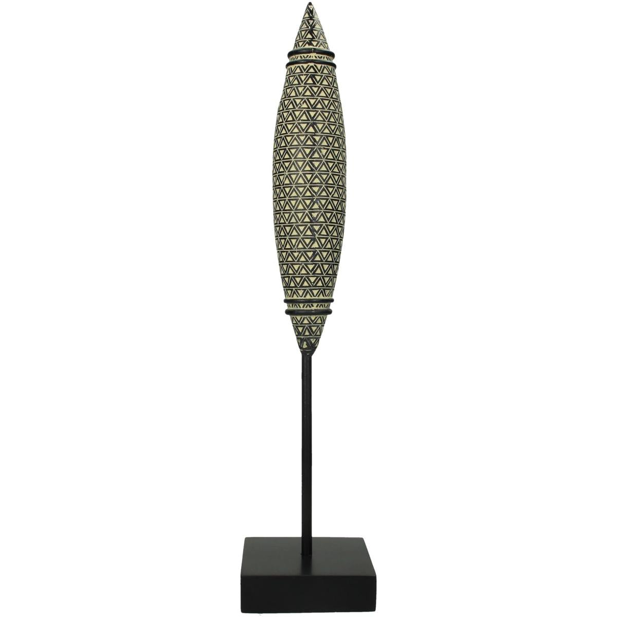 Διακοσμητικό ArteLibre Tribal Μαύρο Polyresin 10x10x45cm - Hippiehome.gr