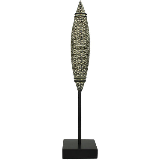 Διακοσμητικό ArteLibre Tribal Μαύρο Polyresin 10x10x45cm - Hippiehome.gr