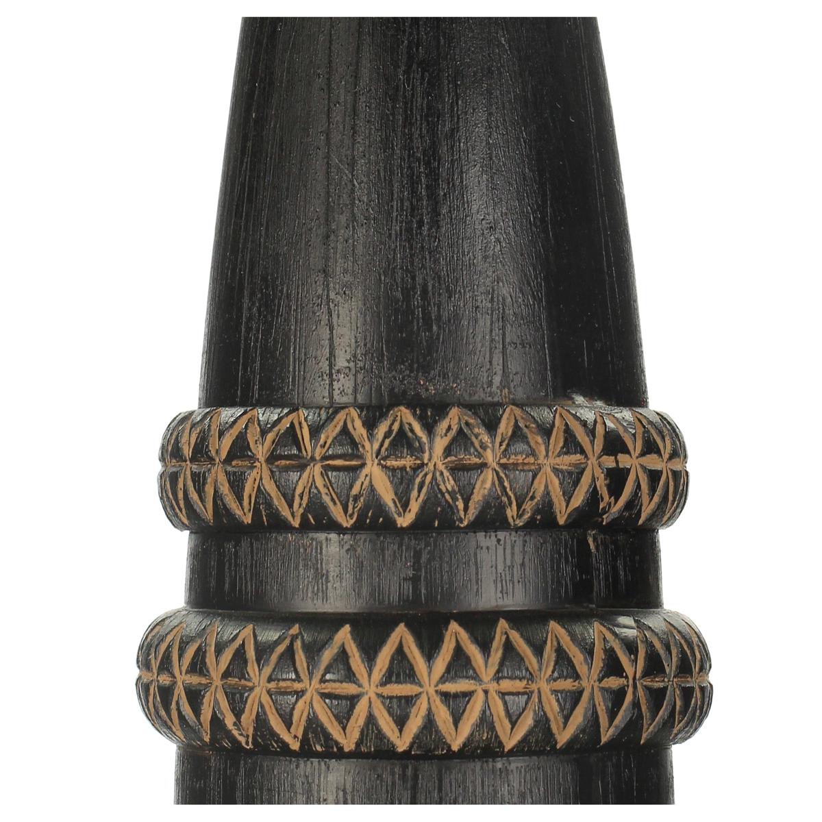 Διακοσμητικό ArteLibre Tribal Μαύρο Polyresin 10x10x55cm - Hippiehome.gr