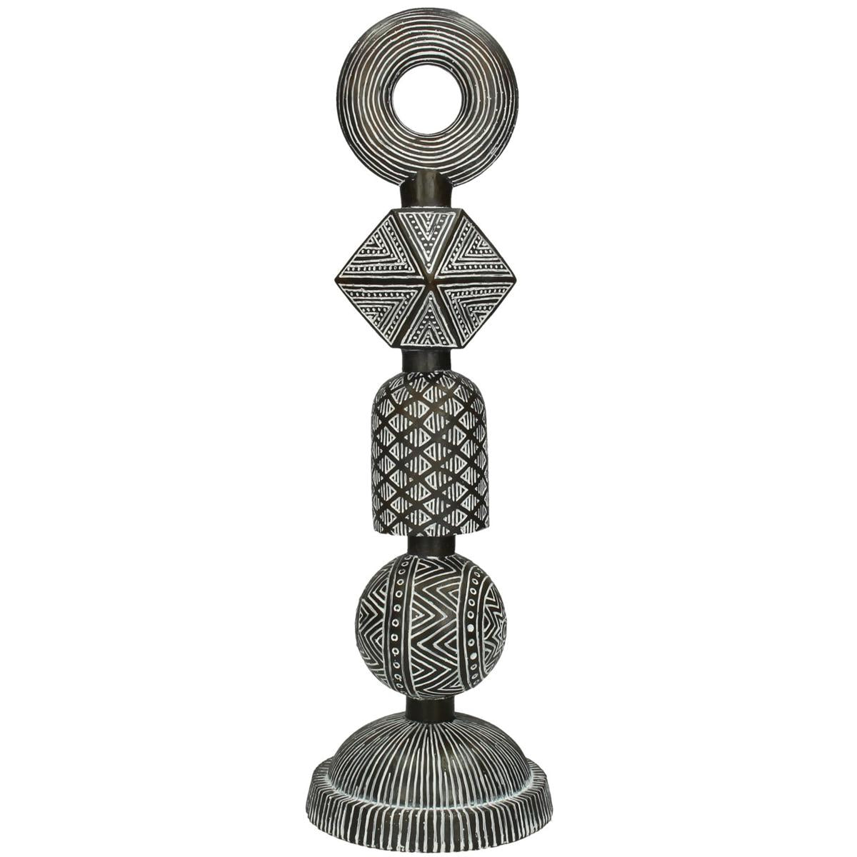 Διακοσμητικό ArteLibre Tribal Καφέ Polyresin 13X13X41cm - Hippiehome.gr