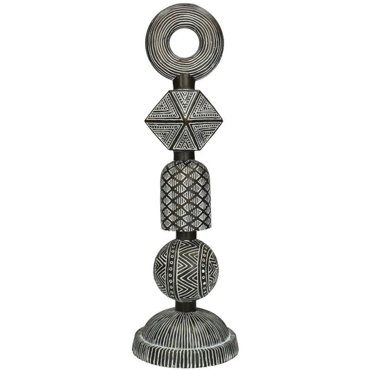 Διακοσμητικό ArteLibre Tribal Καφέ Polyresin 13X13X41cm - Hippiehome.gr