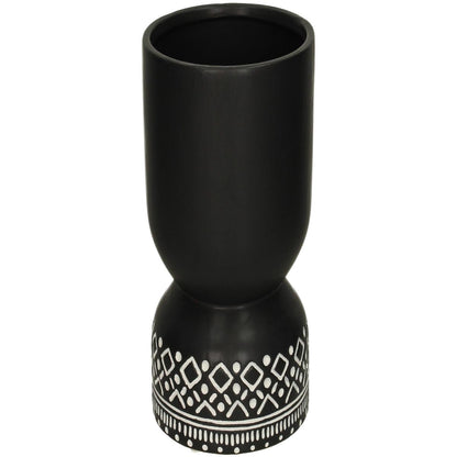 Κασπώ ArteLibre Tribal Μαύρο Κεραμικό 15x15x27.5cm - Hippiehome.gr