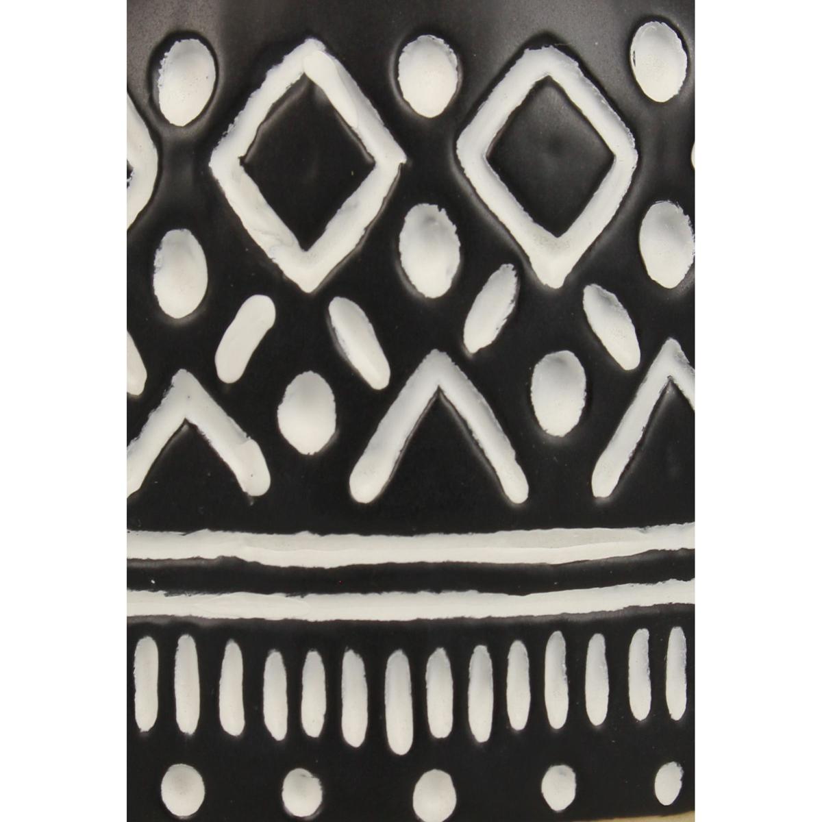 Κασπώ ArteLibre Tribal Μαύρο Κεραμικό 15x15x27.5cm - Hippiehome.gr