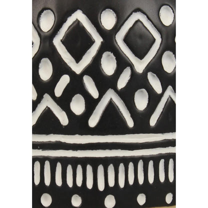 Κασπώ ArteLibre Tribal Μαύρο Κεραμικό 15x15x27.5cm - Hippiehome.gr