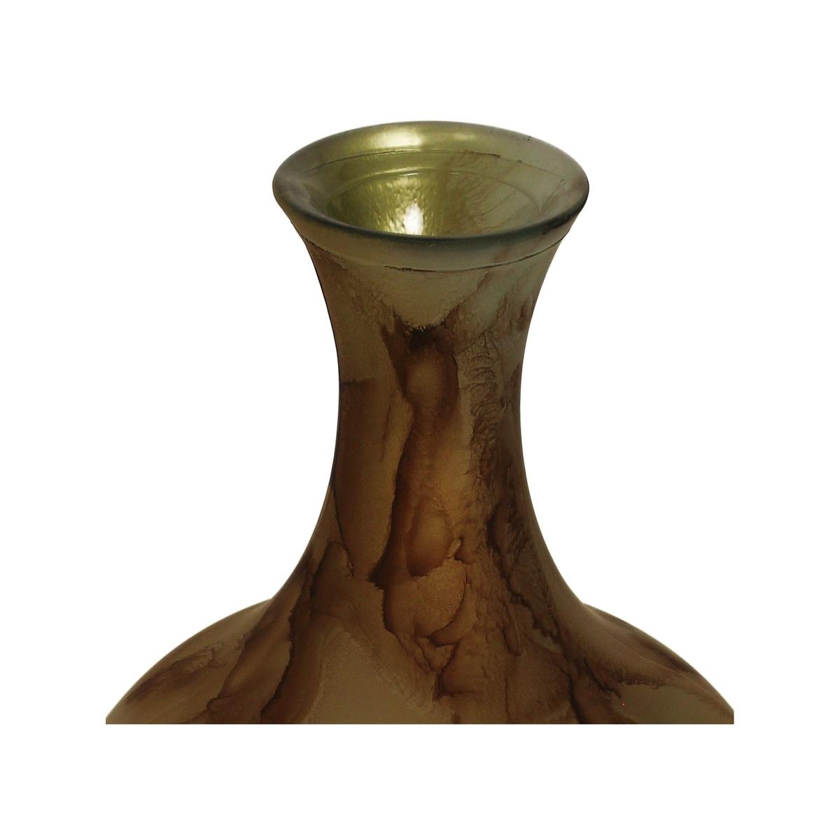 Βάζο ArteLibre Καφέ Ανακυκλωμένο Γυαλί 40x40x65cm - Hippiehome.gr