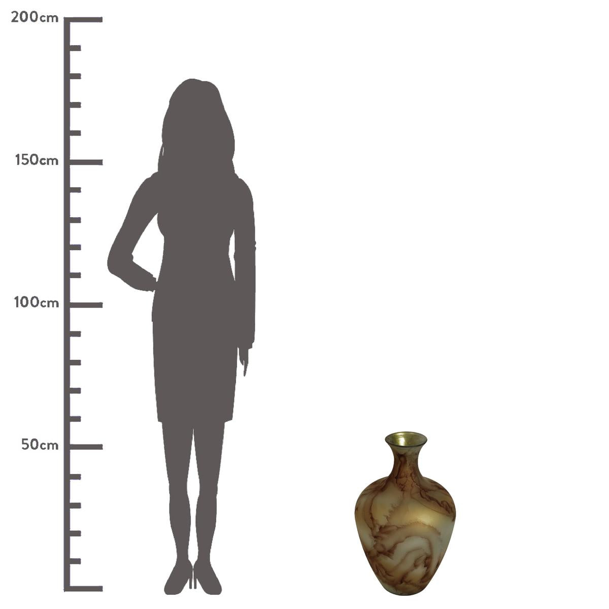 Βάζο ArteLibre Καφέ Ανακυκλωμένο Γυαλί 40x40x65cm - Hippiehome.gr