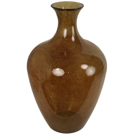 Βάζο ArteLibre Καφέ Ανακυκλωμένο Γυαλί 40x40x65cm - Hippiehome.gr