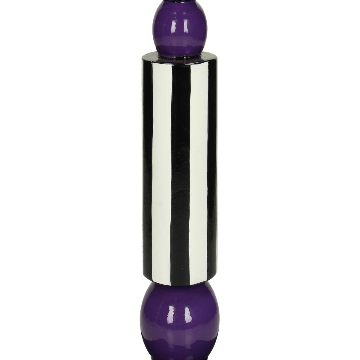 Κηροπήγιο ArteLibre Μοβ Polyresin 8.2x8.2x24cm - Hippiehome.gr