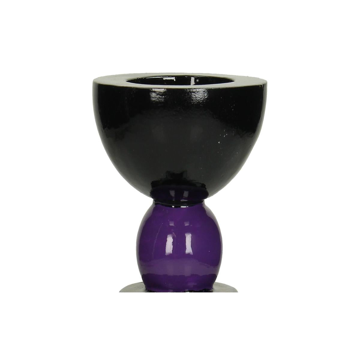 Κηροπήγιο ArteLibre Μοβ Polyresin 8.2x8.2x24cm - Hippiehome.gr